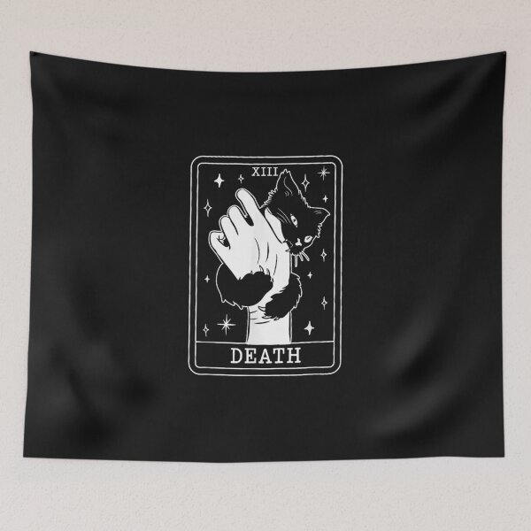 Item preview, Black Cat Tarot Death Halloween Witchy Cat Lover Men Women  designed and sold by kristianmkt.