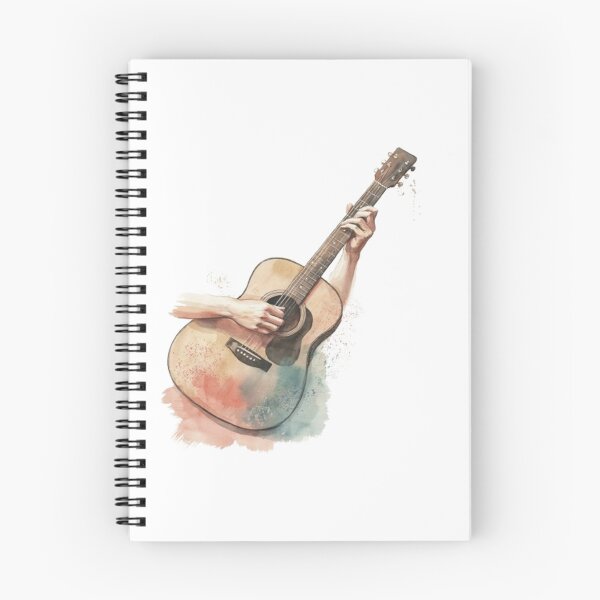 Item preview, Watercolor Acoustic Guitar Hands Playing Artistic Music Illustration designed and sold by Craft99.