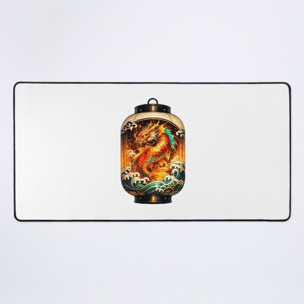 Item preview, Glowing Japanese Dragon Lantern | Mythical Dragon Art | Japanese Festival Lantern | Oriental Fantasy | Fiery Dragon | Ukiyo-e Inspired designed and sold by MrDev.
