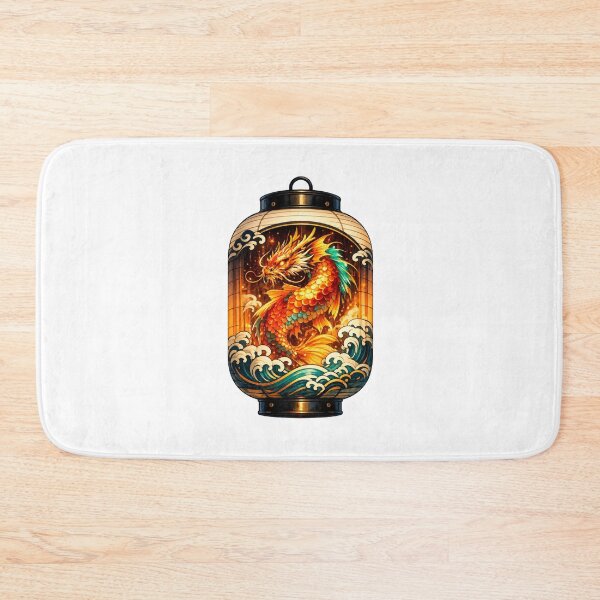 Item preview, Glowing Japanese Dragon Lantern | Mythical Dragon Art | Japanese Festival Lantern | Oriental Fantasy | Fiery Dragon | Ukiyo-e Inspired designed and sold by MrDev.