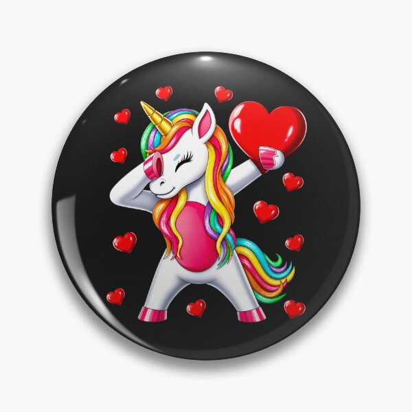 Item preview, Cute Rainbow Dabbing Unicorn and Hearts designed and sold by INKRebelGraphic.