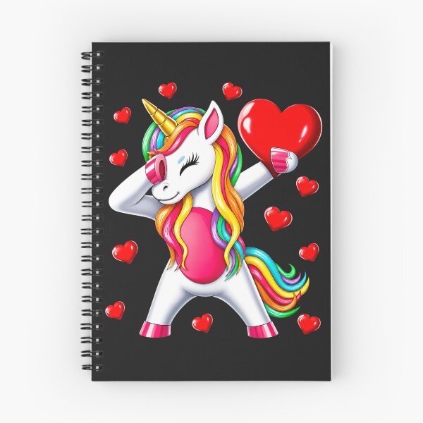 Item preview, Cute Rainbow Dabbing Unicorn and Hearts designed and sold by INKRebelGraphic.