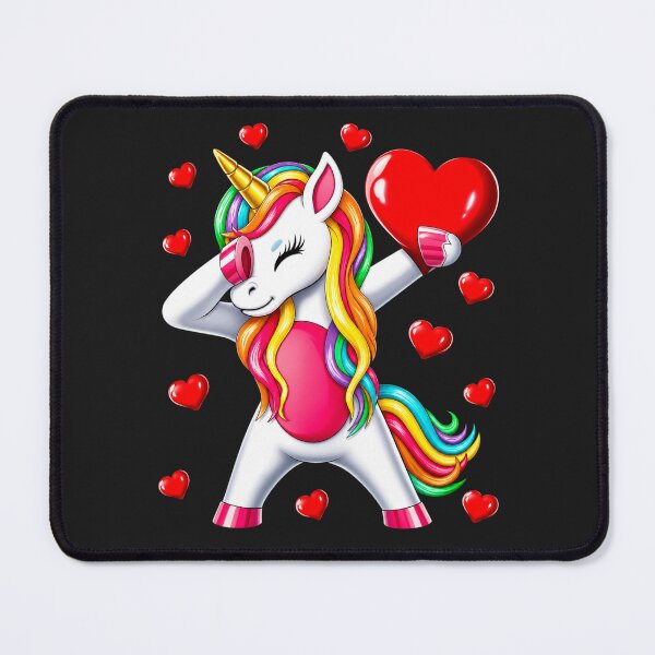 Item preview, Cute Rainbow Dabbing Unicorn and Hearts designed and sold by INKRebelGraphic.