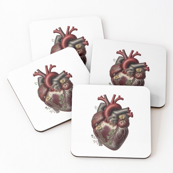 Item preview, Anatomical Heart with Botanicals — Vintage Anatomy Art designed and sold by TheGraphicsLord.