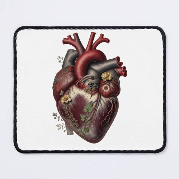 Item preview, Anatomical Heart with Botanicals — Vintage Anatomy Art designed and sold by TheGraphicsLord.