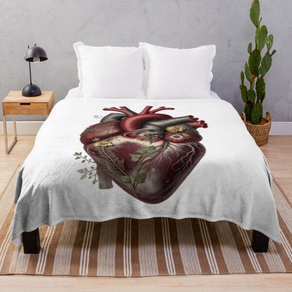 Item preview, Anatomical Heart with Botanicals — Vintage Anatomy Art designed and sold by TheGraphicsLord.