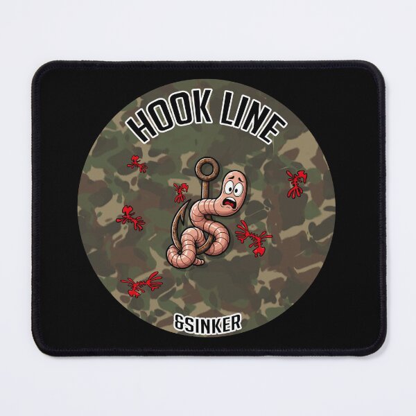 Item preview, Hook Line and Sinker Funny Fishing Worm Design for Fishermen Gift designed and sold by SeriouslyArtistical.