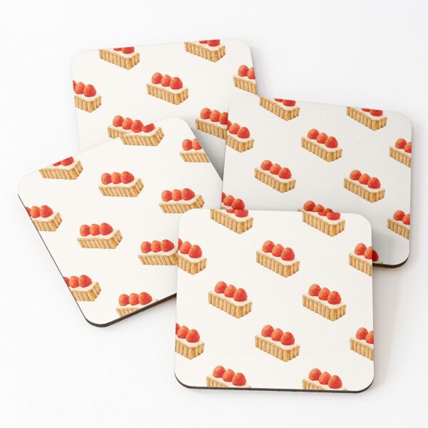 Item preview, Cute Strawberry Charlotte Cake Seamless Pattern designed and sold by mmkn.art.