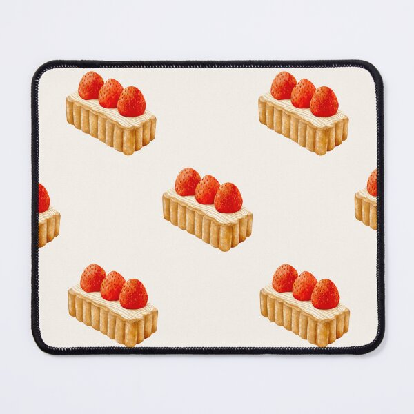 Item preview, Cute Strawberry Charlotte Cake Seamless Pattern designed and sold by mmkn.art.