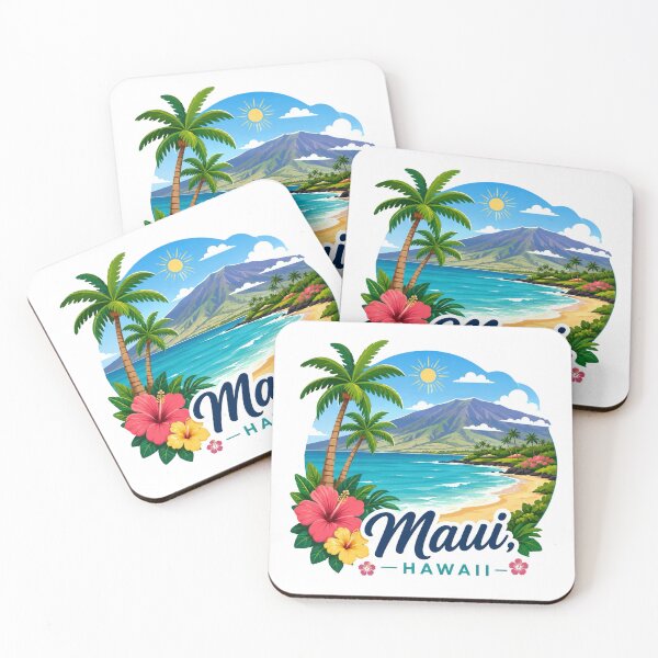 Item preview, Maui, Hawaii - Tropical Beach and Haleakala Volcano designed and sold by Myra365Art.