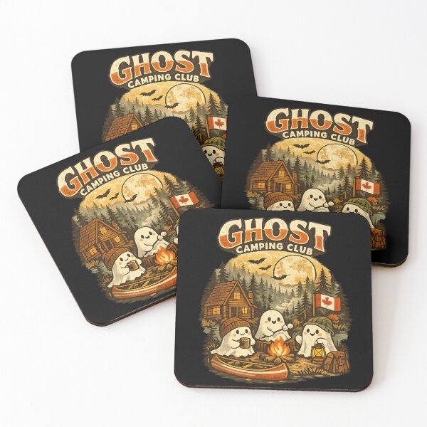 Item preview, Ghost Camping Club | Cute Canadian Camping Halloween designed and sold by mocci10.