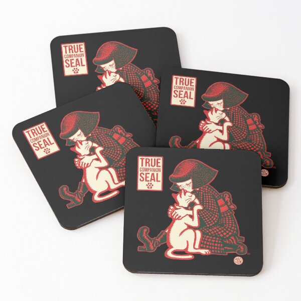 Item preview, True Companion Seal Red Kimono Girl Cat designed and sold by EdvvinStudios.