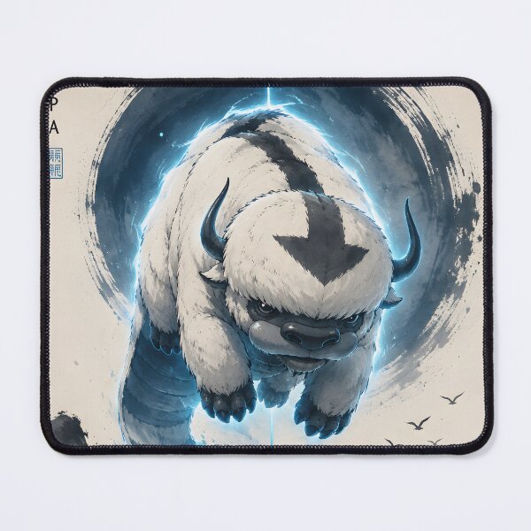 Item preview, Appa Zen Ink Art – Blue Spirit Glow Japanese Sumi-e Minimalist Art designed and sold by iwzzuel.