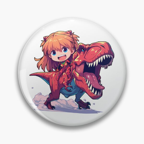 Item preview, Asuka Langley Soryu Evangelion Red Dinosaur Adventure designed and sold by Dashsopaner.