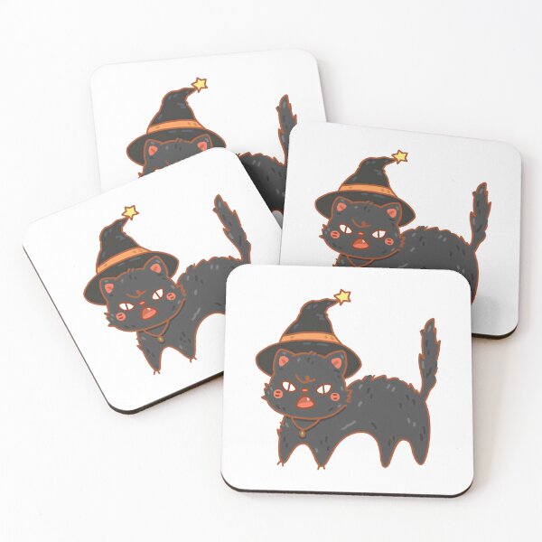 Item preview, Witch Cat Cute Halloween Black Kitten Magic Graphic designed and sold by krowsunna.