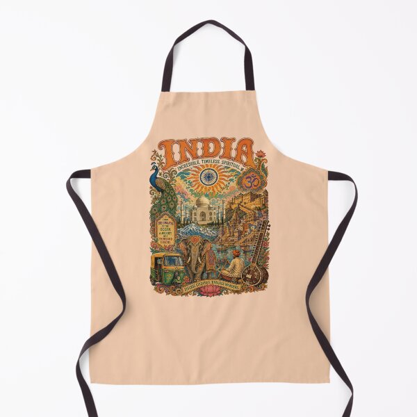 Item preview, Incredible India Spiritual Culture Vintage Travel Poster designed and sold by Skyrocketz.