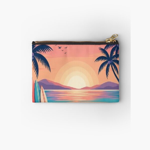 Item preview, Paradise Coast Tropical Escape Sunset Beach Palm Trees Surfboards Vintage Summer Vacation Design designed and sold by Craft99.