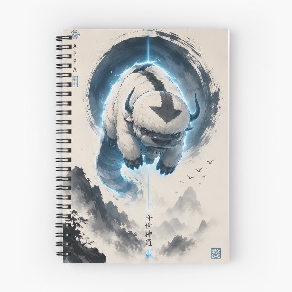 Item preview, Appa Zen Ink Art – Blue Spirit Glow Japanese Sumi-e Minimalist Art designed and sold by iwzzuel.