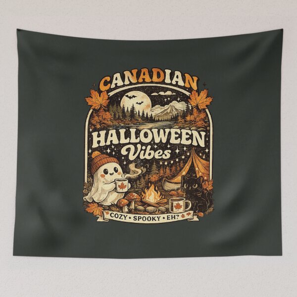 Item preview, Canadian Halloween Vibes | Cozy Maple Fall Design designed and sold by mocci10.