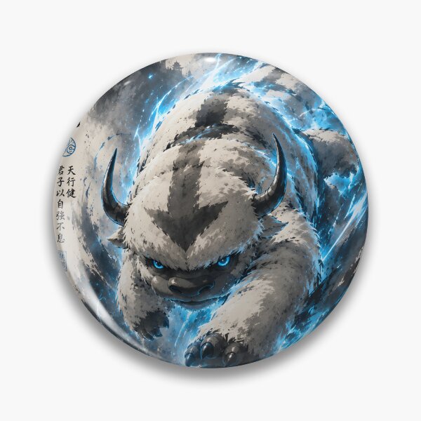 Item preview, Appa Zen Ink Art – Blue Spirit Glow Japanese Sumi-e Minimalist Art designed and sold by iwzzuel.