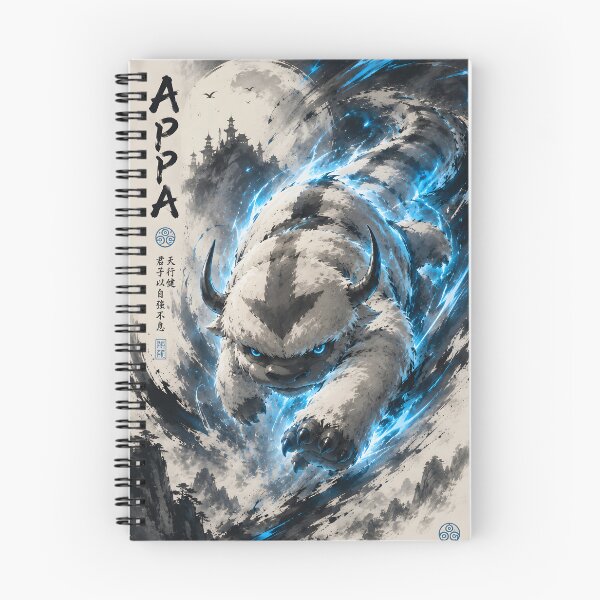 Item preview, Appa Zen Ink Art – Blue Spirit Glow Japanese Sumi-e Minimalist Art designed and sold by iwzzuel.