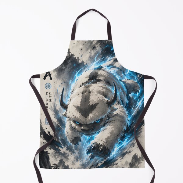 Item preview, Appa Zen Ink Art – Blue Spirit Glow Japanese Sumi-e Minimalist Art designed and sold by iwzzuel.