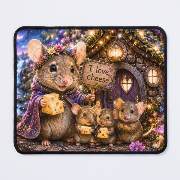 Item preview, I Love Cheese! – Magical Mouse Family | Paisley's Collection designed and sold by Edenglow Prints & Peculiars.