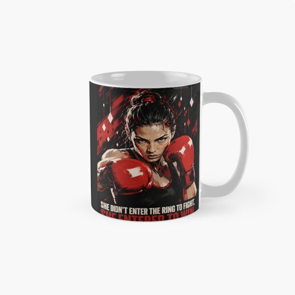 Item preview, Female Boxer Guard Pose Bold Graphic Red Black Boxing Art designed and sold by Artisticanvas.