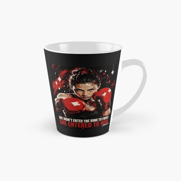 Item preview, Female Boxer Guard Pose Bold Graphic Red Black Boxing Art designed and sold by Artisticanvas.