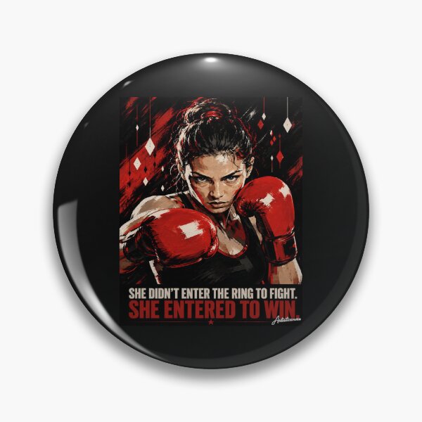 Item preview, Female Boxer Guard Pose Bold Graphic Red Black Boxing Art designed and sold by Artisticanvas.
