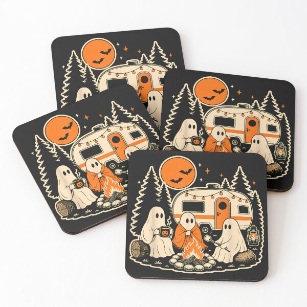 Item preview, Halloween Camping Ghost Camper Vintage Style  designed and sold by kristianmkt.