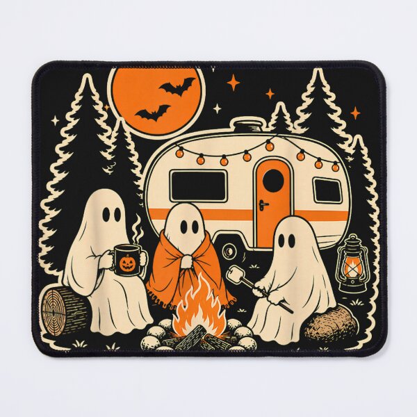 Item preview, Halloween Camping Ghost Camper Vintage Style designed and sold by kristianmkt.