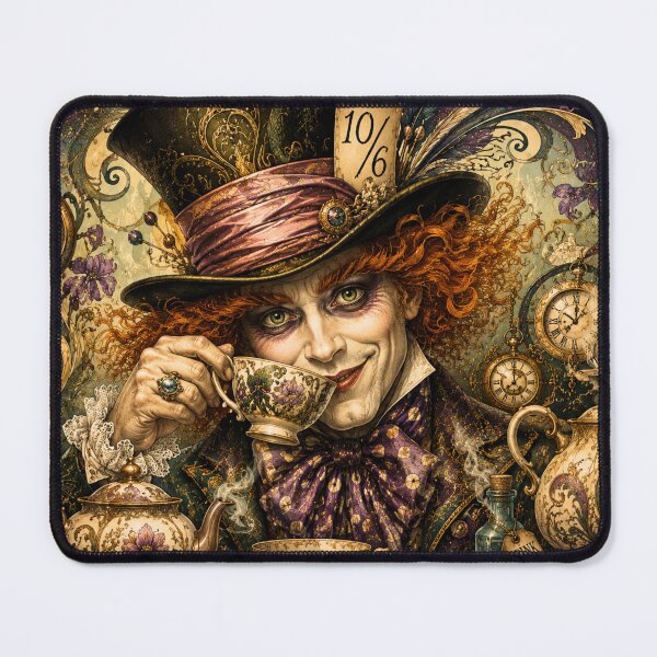 Item preview, Mad Hatter's Midnight Tea – Surreal Art Nouveau Wonderland designed and sold by Edenglow Prints & Peculiars.