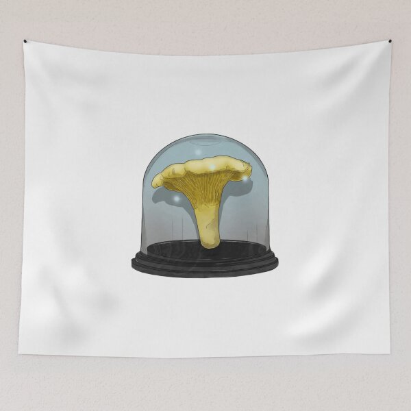 Item preview, Chanterelle Mushroom Specimen in Glass Dome designed and sold by CurioBotanical.