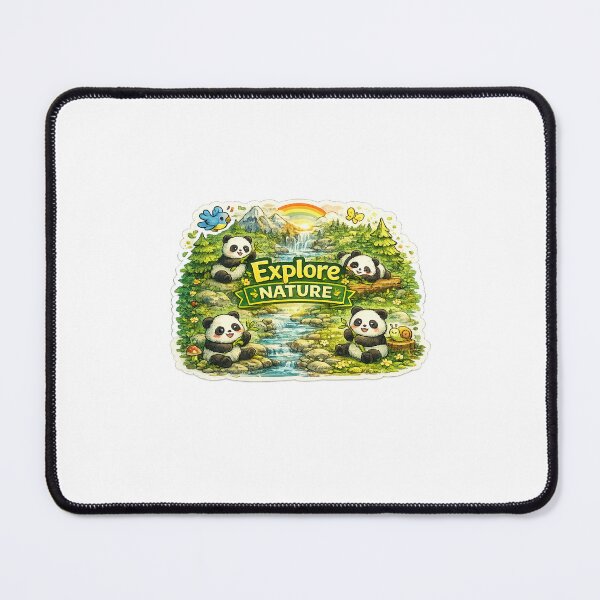 Item preview, Explore Nature Panda Sticker | Cute Panda Forest Sticker | Wildlife Adventure Decal | Nature Lover Laptop Sticker | Outdoor Aesthetic Gift designed and sold by Ishratparween11.
