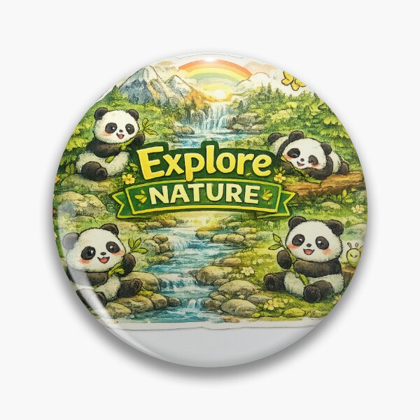Item preview, Explore Nature Panda Sticker | Cute Panda Forest Sticker | Wildlife Adventure Decal | Nature Lover Laptop Sticker | Outdoor Aesthetic Gift designed and sold by Ishratparween11.