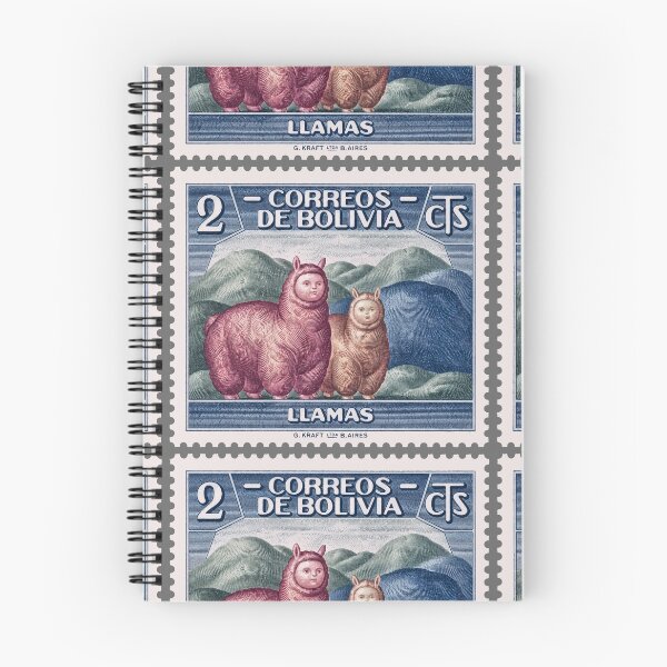 Item preview, Vintage Bolivia Llama Postage Stamp – Surreal Andean Wildlife Art designed and sold by retrographics.