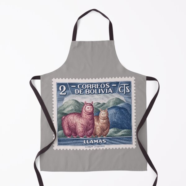 Item preview, Vintage Bolivia Llama Postage Stamp – Surreal Andean Wildlife Art designed and sold by retrographics.
