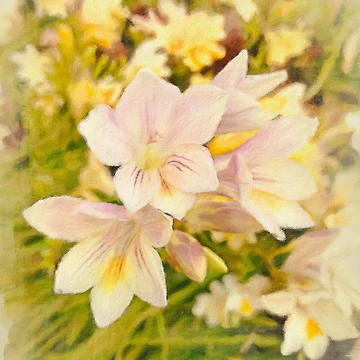 Artwork thumbnail, Early Springtime Freesias by Rasendyll