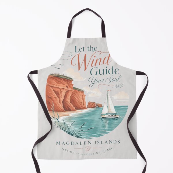 Item preview, Magdalen Islands Breezy Coastal Boho – Let the Wind Guide Your Soul – Island Escapism Art designed and sold by bobscraze.
