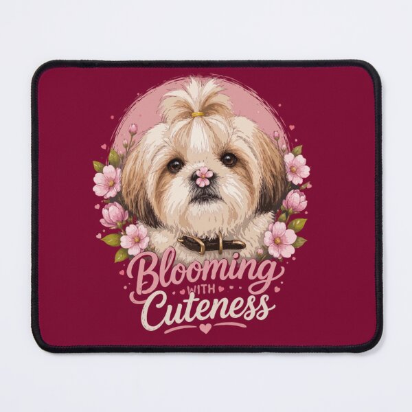 Item preview, Blooming With Cuteness – Cute Shih Tzu Floral Dog Lover Design designed and sold by PawsAndPallette .
