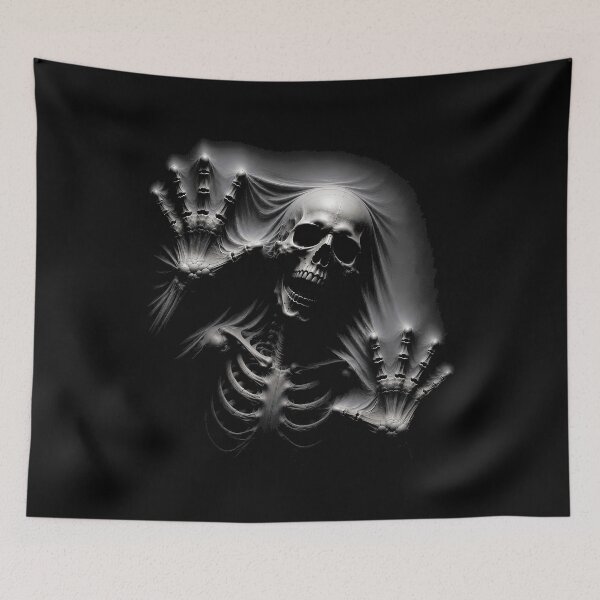 Item preview, Sinister Skeleton Emerges from the Shadows Halloween designed and sold by rafaeltto.