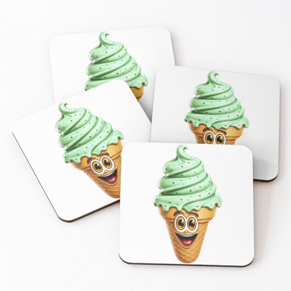 Item preview, Mint Chocolate Chip Ice Cream Cone Cartoon designed and sold by Scott Hayes.