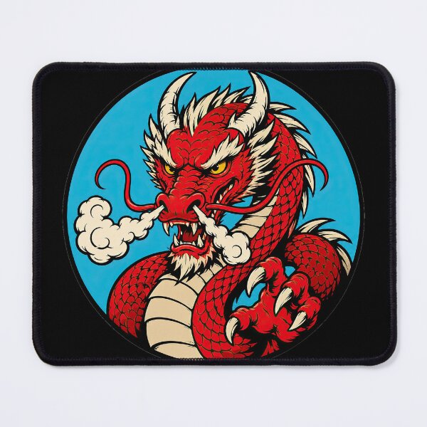 Item preview, Red Chinese Dragon Skate Style Graphic Illustration designed and sold by obstinator.