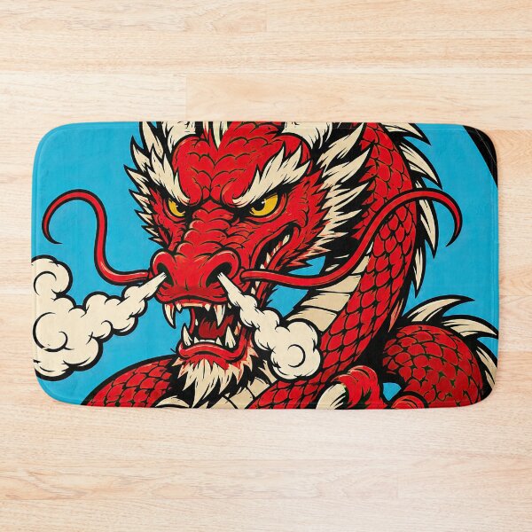 Item preview, Red Chinese Dragon Skate Style Graphic Illustration designed and sold by obstinator.