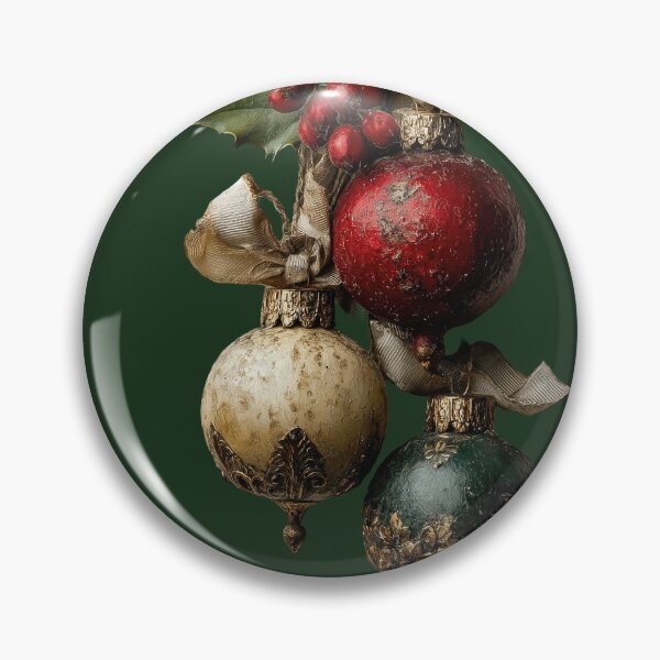 Item preview, Vintage Christmas Ornaments with Red Berries designed and sold by colorful-white.