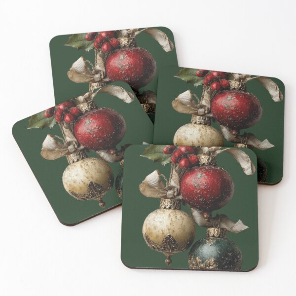 Item preview, Vintage Christmas Ornaments with Red Berries designed and sold by colorful-white.
