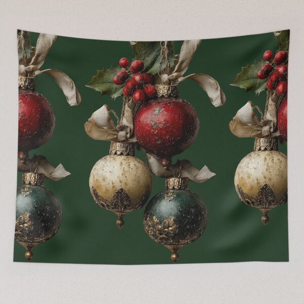 Item preview, Vintage Christmas Ornaments with Red Berries designed and sold by colorful-white.