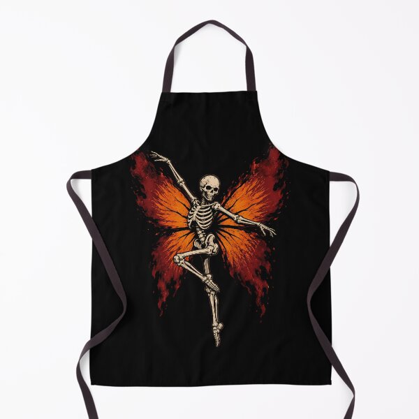 Item preview, Dancing skeleton with fiery butterfly wings halloween designed and sold by rafaeltto.