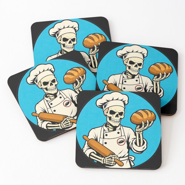 Item preview, Skeleton Baker Skull Illustration Retro Skate Style designed and sold by obstinator.